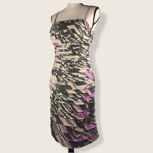Tiered pink/gray  Dress by JS collections size   8